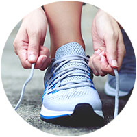 Shoe lace and insole material sample