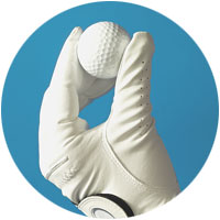 Golf and bicycle glove material sample